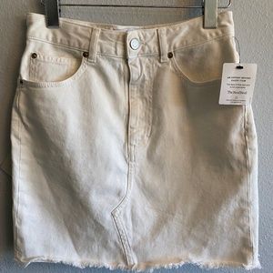 IRO NWT white raw edge denim skirt size 36 mini skirt